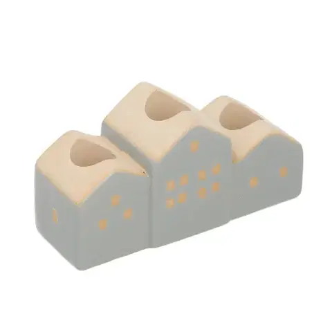 Svietniky Svietnik Hauses 13x5x7cm grey