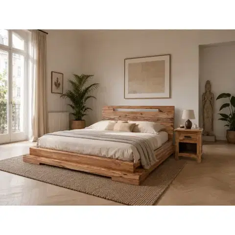 Postele Posteľ Tara 160x200 indický masív palisander