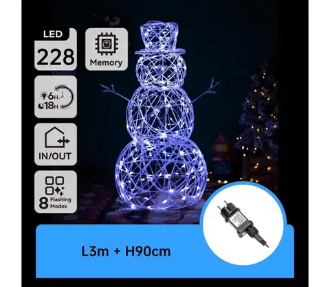 Vianočné dekorácie  B.V. -LED Vonkajšia vianočná dekorácia LED/3,6W/31/230V 6500K 90cm IP44 snehuliak B10303KW6
