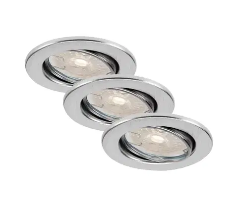 Svietidlá Brilo - SADA 3x LED stmievateľných kúpeľňových podhľadových svietidiel DIMM LED/5,5W/230V IP23 7256-039