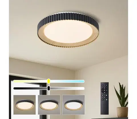 Svietidlá BRILAGI - stmievateľné LED stropné svietidlo NEXO LED/48W/230V 3000-6000K čierne, priemer 43 cm, s diaľkovým ovládaním BRI865