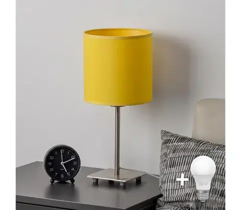 Lampy BRILAGI - LED stolná lampa NUBILA 1xE27/60W/230V žltá EG32509+BG2452