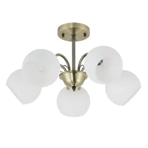 Stropná svetla Závesná lampa NESTOR Patina 5x40W E27 biele tienidlo