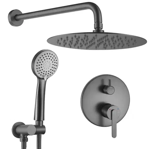 Sprchy a sprchové panely REA - Podomietková sprchová sada Ontario Gun Grey + BOX REA-P5504