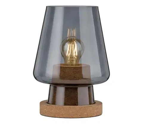 Lampy Paulmann 79736 - 1xE27/20W Stolná lampa IBEN 230V dymová 79736
