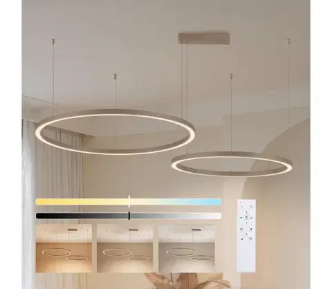 Svietidlá BRILAGI - stmievateľný LED závesný luster PORTOFINO LED/98W/230V béžový + DO BRI920