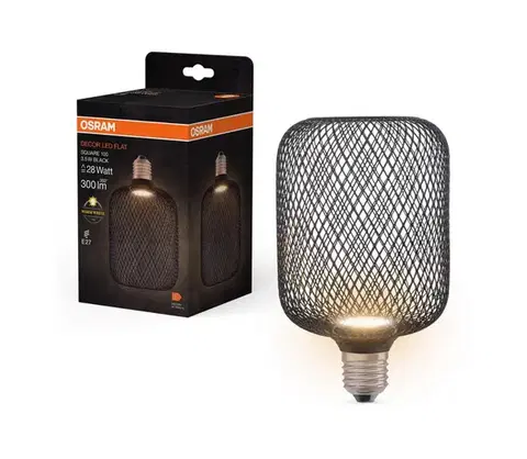 LED osvetlenie LED Žiarovka DECOR FLAT E27/3,5W/230V 2700K čierna - Osram 4058075840140