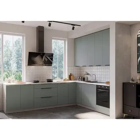 Modulový kuchynský nábytok Kuchynská linka Aria SA/WH 260x230 cm bez kuchynskej dosky