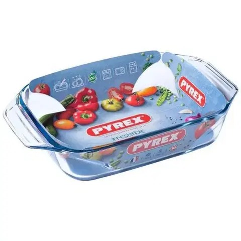 Pekáče a zapekacie misy PYREX Pekáč s ušami hranatý, 31x20x6cm, 2L, sklo číre PYREX KLC