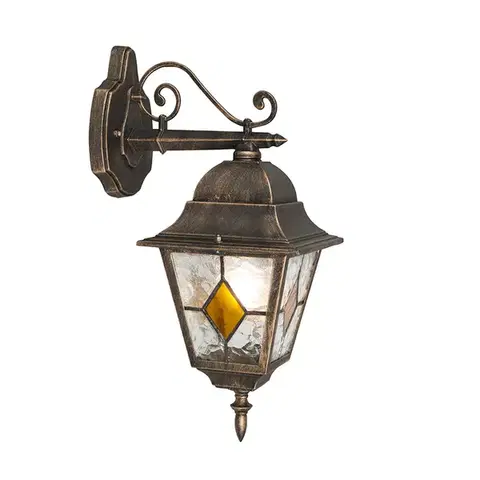 Vonkajšie svietidlá Vintage vonkajšia nástenná lampa bronzová - Antigua Down