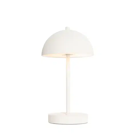 Lampy Vonkajšia stolná lampa biela nabíjateľná vrátane LED s 3-stupňovým stmievaním - Keira