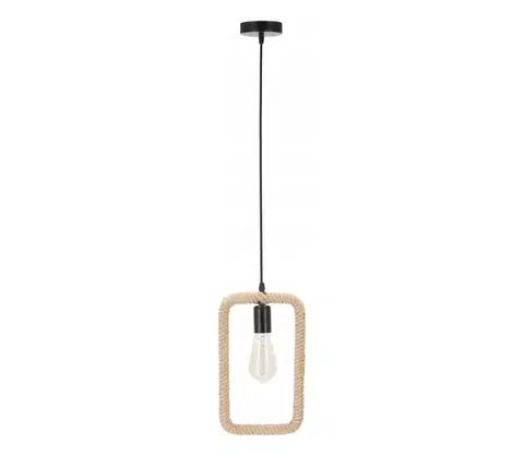 Svietidlá  Luster na lanku OSTOR 1xE27/40W/230V béžová/čierna 31-28761