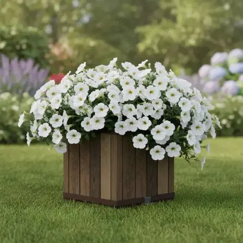 Záhradné kvetináče KETER Záhradný kvetináč DECO RIGHT PLANTER | orech