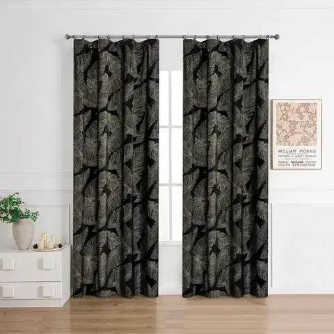 Závesy do spálne Záves na páske MOLLY RQ-198/210GSM 140x250 čierny