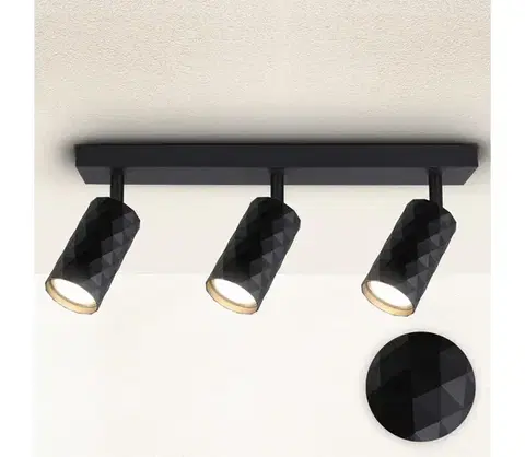 Svietidlá BRILAGI - Bodové svietidlo SELE DIAMANT 3xGU10/30W/230V čierne WO-DIA3-BLK