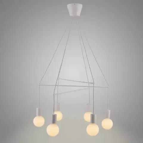 Moderné lampy do obývačky Alto Závesné svietidlo 6x40w E27 Biela matná