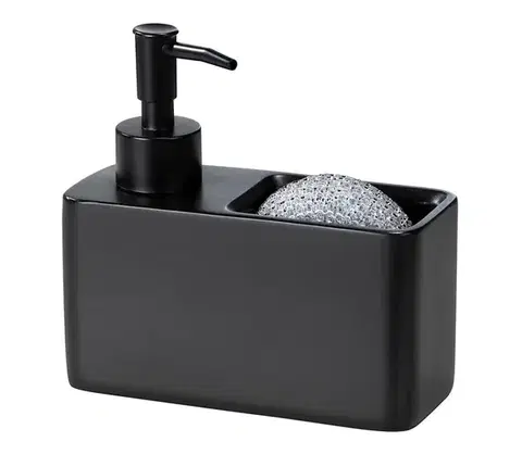 Svietidlá WENKO 55076100 - Dávkovač mydla BLACK OUTDOOR KITCHEN 14,5x14,3 cm čierny 55076100