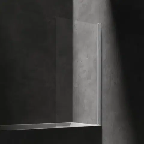 Sprchové dvere OMNIRES - KENTON Jednokrídlová vaňová zástena, 70 cm chróm / transparent /CRTR/ MP75CRTR