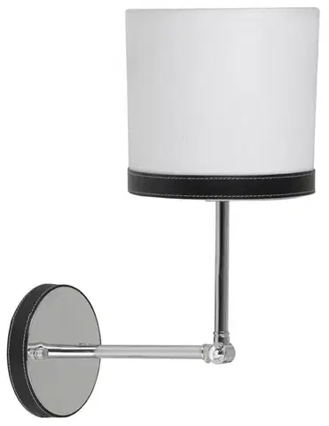 Nástenné svetlá Nástenná lampa Tida z chrómového plátna/kože