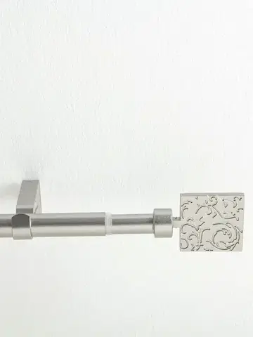 Garniže a tyče na záclony MKLozkoviny.sk Garniža jednoradová Paolo - brúsený nikel 160 - 300 cm