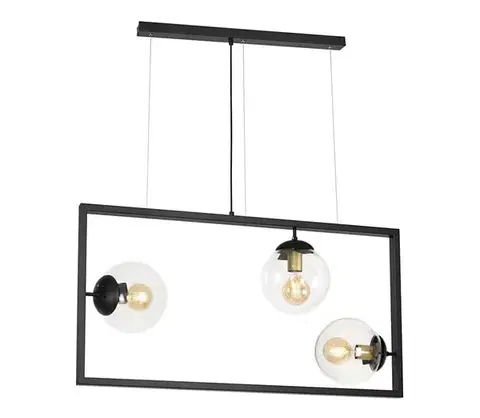 Svietidlá  103002 - Luster na lanku REY 3xE27/7W/230V čierna 103002