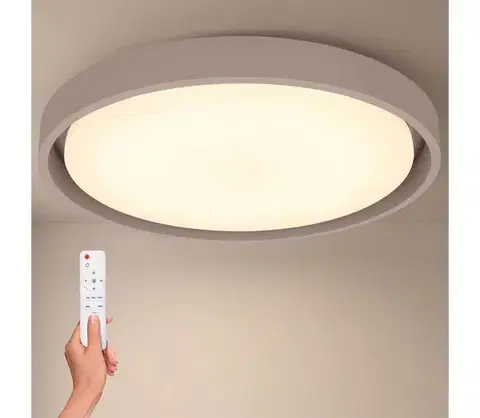Svietidlá BRILAGI -LED Stmievateľné svietidlo MATTEO LED/60W/230V 3000-6500K priemer 51,5 cm taupe+diaľkový ovládač WO800-OEM30-50