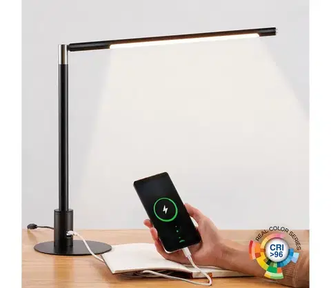 Lampy BRILAGI - stmievateľná LED dotyková stolová lampa s USB portami VARIO LED/7W/230V CRI 96 8590828037033