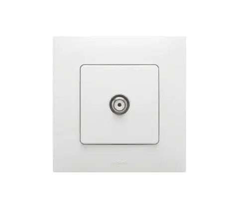 Predlžovacie káble Legrand - televízna zásuvka s rámikom NILOE biela LR0028+LR0027