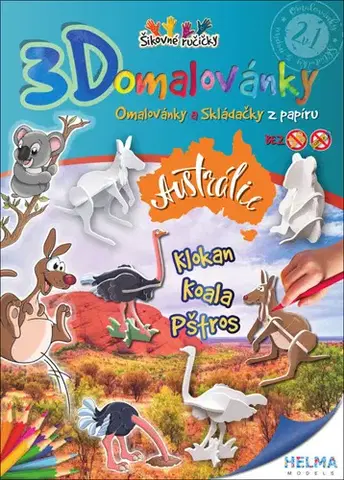 Pre deti a mládež - ostatné 3D omalovánky Austrálie