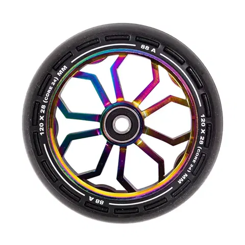 Komponenty na kolobežky Kolieska LMT XL Wheel 120 mm s ABEC 9 ložiskami neo-chrome