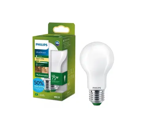 Žiarovky LED stmievateľná žiarovka ULTRAEFFICIENT Philips A60 E27/5,2W/230V 2700K 872110305199800