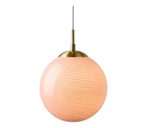 Svietidlá Halo Design 748594 - Závesný luster CANDY na kábli, 1xE27/25W/230V, priemer 30 cm, ružová/mosadz 748594
