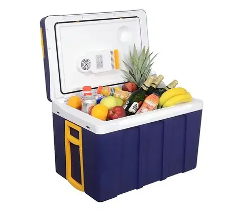 Predlžovacie káble  Pojazdný chladiaci box 60 W, 230/12 V, 50 l modrá/žltá 07126