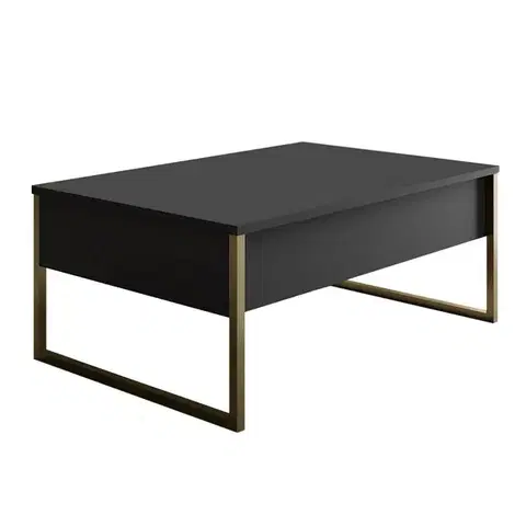 Konferenčné stolíky Konferenčný stolík Luxe Anthracite and Gold