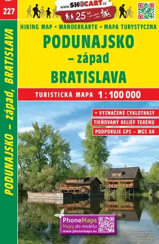 Turistika, skaly Podunajsko - západ, Bratislava 1:100 000