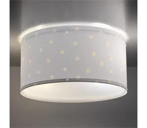 Svietidlá Dalber 82216T - Detské stropné svietidlo STAR LIGHT 2xE27/60W/230V modrá 82216MT
