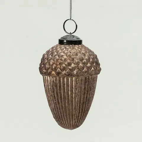 Vianočné dekorácie Sklenená ozdoba Acorn Gold 7x7x10 cm