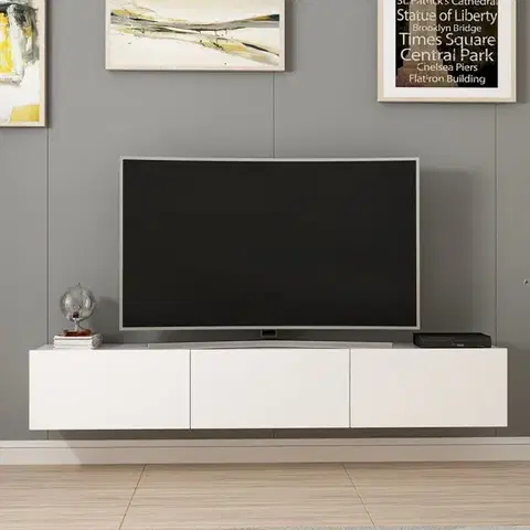 Obývacie steny TV skrinka / Obývacia stena Rigel - White