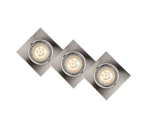 LED osvetlenie Lucide 11002/15/12 - SADA 3x LED podhľadové svietidlo FOCUS 1xGU10/5W/230V chróm 11002/15/12