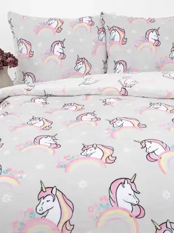 Obliečky MKLozkoviny.sk Obliečky mikroplyš Exclusive – Jednorožec - 140 × 200 cm - 70 x 90 cm