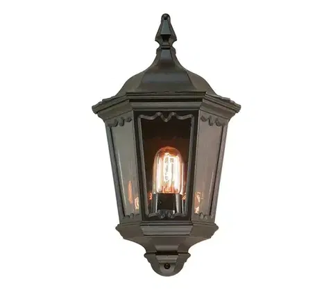 Svietidlá Elstead MD7-BLACK – Vonkajšie nástenné svietidlo MEDSTEAD 1xE27/60W/230V IP44 čierne MD7-BLACK
