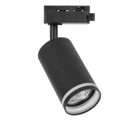 Svietidlá  Bodové svietidlo pre 1-fázový lištový systém PIPE 1xGU10/10W/230V čierne ML2065