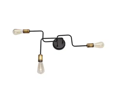 Svietidlá  Prisadený luster TUBE 3xE27/15W/230V P-1924/3 BK+AB