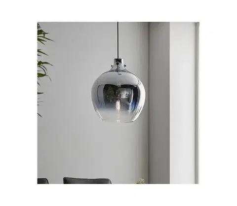 Svietidlá Endon 96442 - Luster na lanku PANTHER 1xE27/10W/230V lesklý chróm/dymová 96442