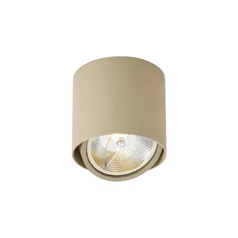 Bodove svetla Moderný naklápací stropný bodový reflektor Taupe GU10 AR111 - Impact