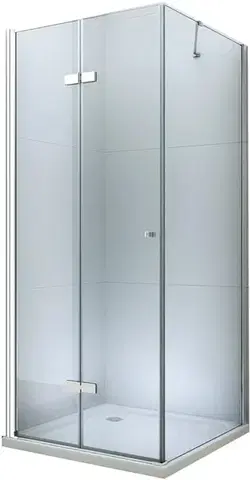 Vane MEXEN/S - Sprchovací kút zalamovací Lima 80x100, sklo číre, chróm + vanička 856-080-100-00-00-4010