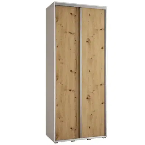 Šatníkové skrine Skriňa 45 Canaris 1 120 biela/artisan/silver