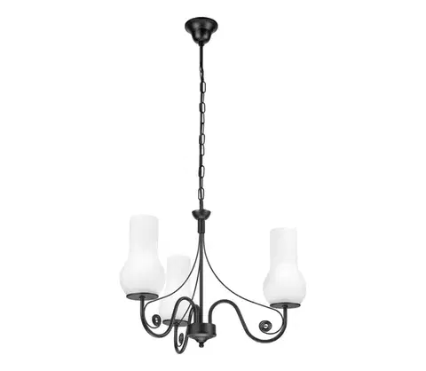 Svietidlá BRILAGI - LED Luster na reťazi COTTAGE 3xE14/40W/230V čierna/biela BG1512+3xBG2270