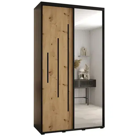 Šatníkové skrine Skriňa 45 Canaris 13 130 čierna/artisan/čierna