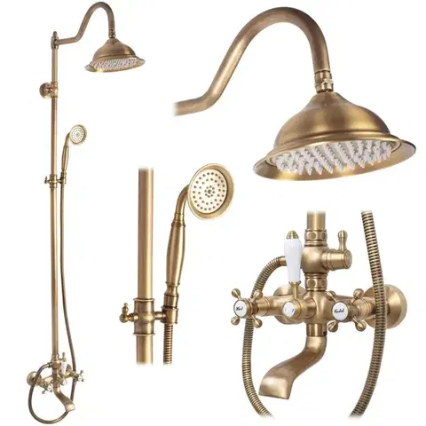 Kúpeľňové batérie REA REA - Sprchový set BERGAMO antique bronze REA-P5002